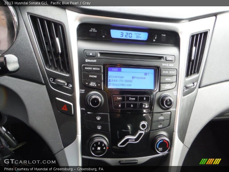 Pacific Blue Pearl / Gray 2013 Hyundai Sonata GLS