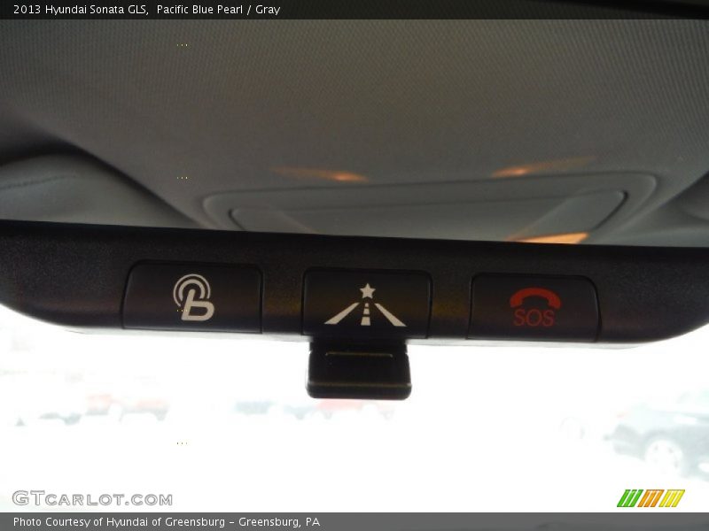 Pacific Blue Pearl / Gray 2013 Hyundai Sonata GLS