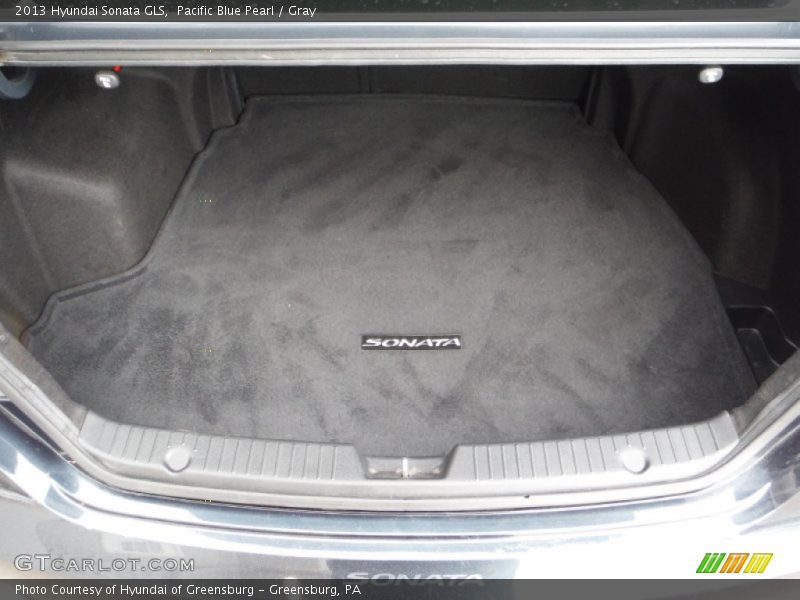 Pacific Blue Pearl / Gray 2013 Hyundai Sonata GLS