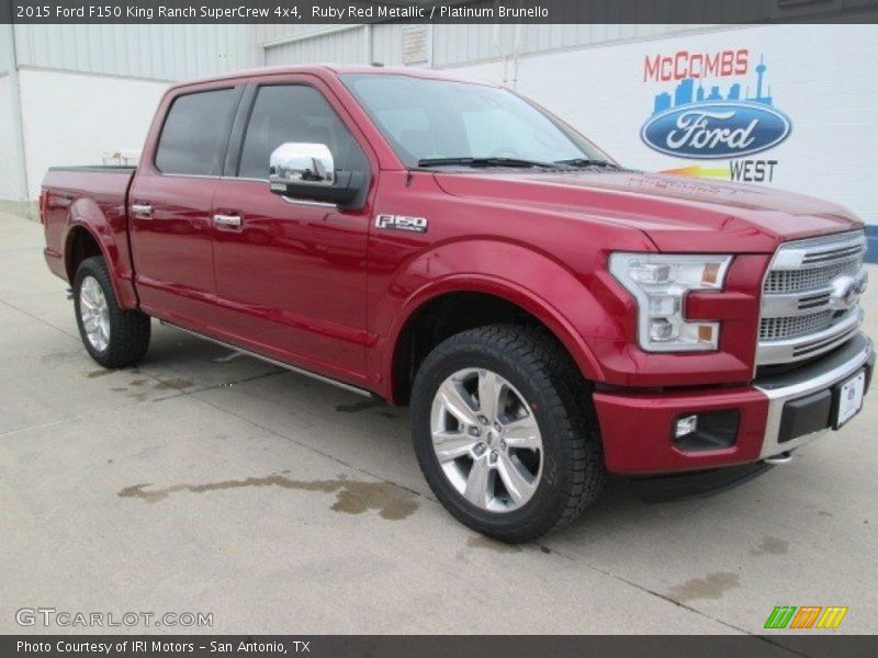 Ruby Red Metallic / Platinum Brunello 2015 Ford F150 King Ranch SuperCrew 4x4