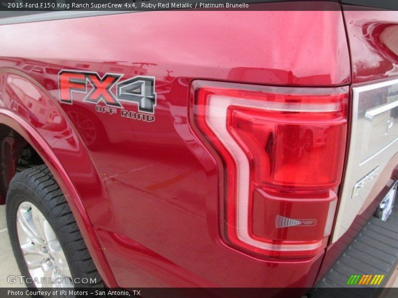 Ruby Red Metallic / Platinum Brunello 2015 Ford F150 King Ranch SuperCrew 4x4