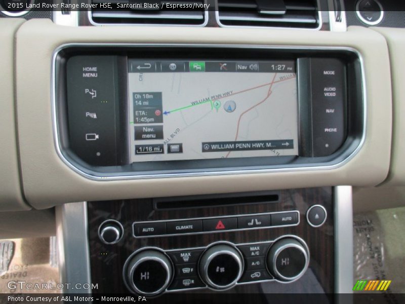 Santorini Black / Espresso/Ivory 2015 Land Rover Range Rover HSE