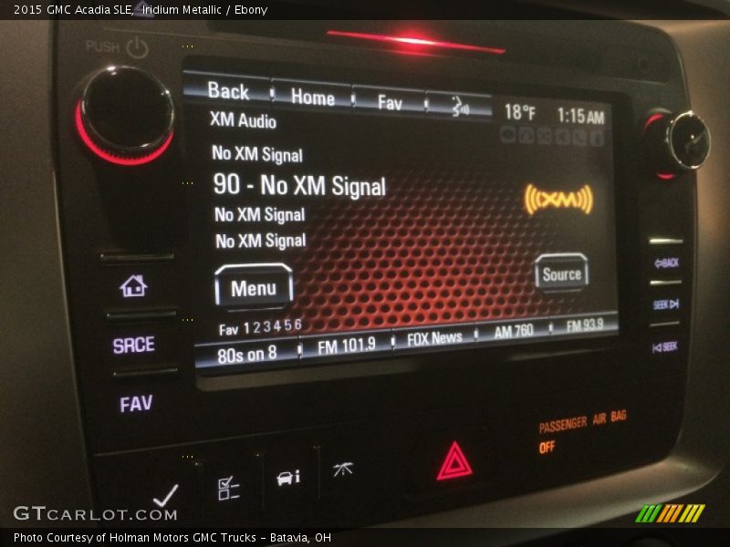 Iridium Metallic / Ebony 2015 GMC Acadia SLE