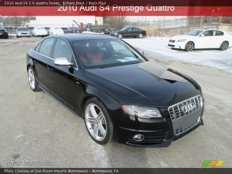 Brilliant Black / Black/Red 2010 Audi S4 3.0 quattro Sedan