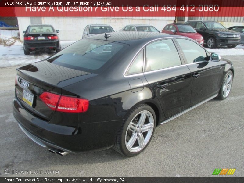 Brilliant Black / Black/Red 2010 Audi S4 3.0 quattro Sedan