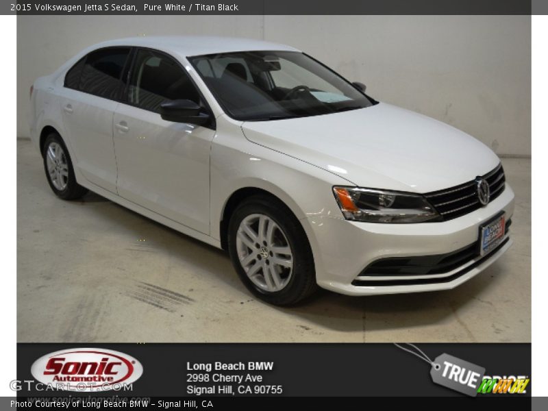 Pure White / Titan Black 2015 Volkswagen Jetta S Sedan