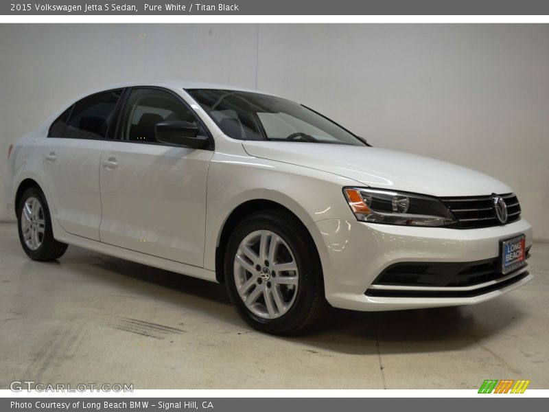 Pure White / Titan Black 2015 Volkswagen Jetta S Sedan
