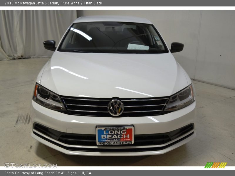 Pure White / Titan Black 2015 Volkswagen Jetta S Sedan