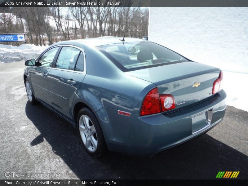 Silver Moss Metallic / Titanium 2009 Chevrolet Malibu LS Sedan