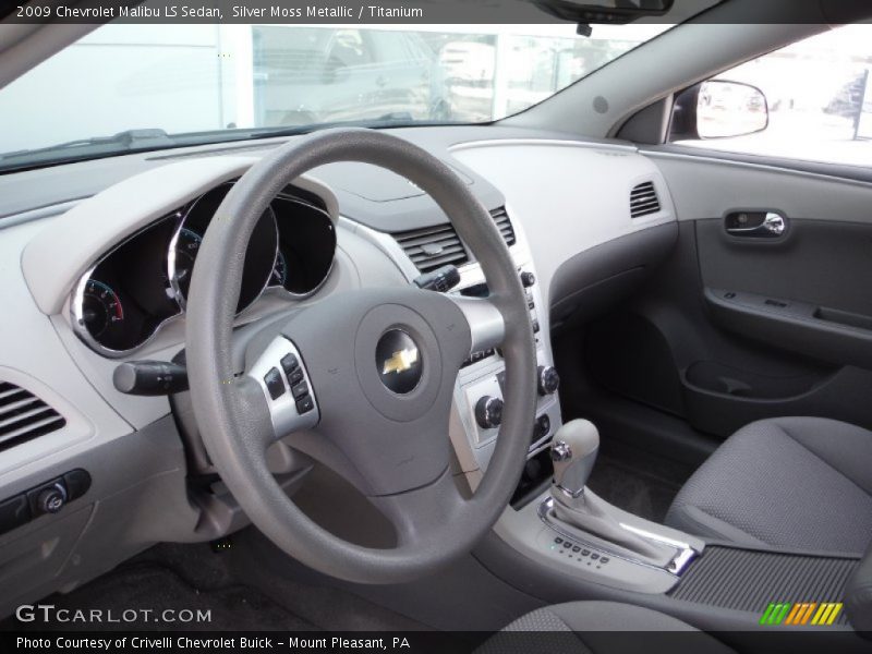 Silver Moss Metallic / Titanium 2009 Chevrolet Malibu LS Sedan
