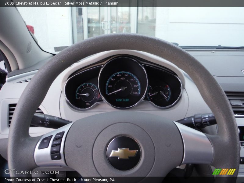 Silver Moss Metallic / Titanium 2009 Chevrolet Malibu LS Sedan