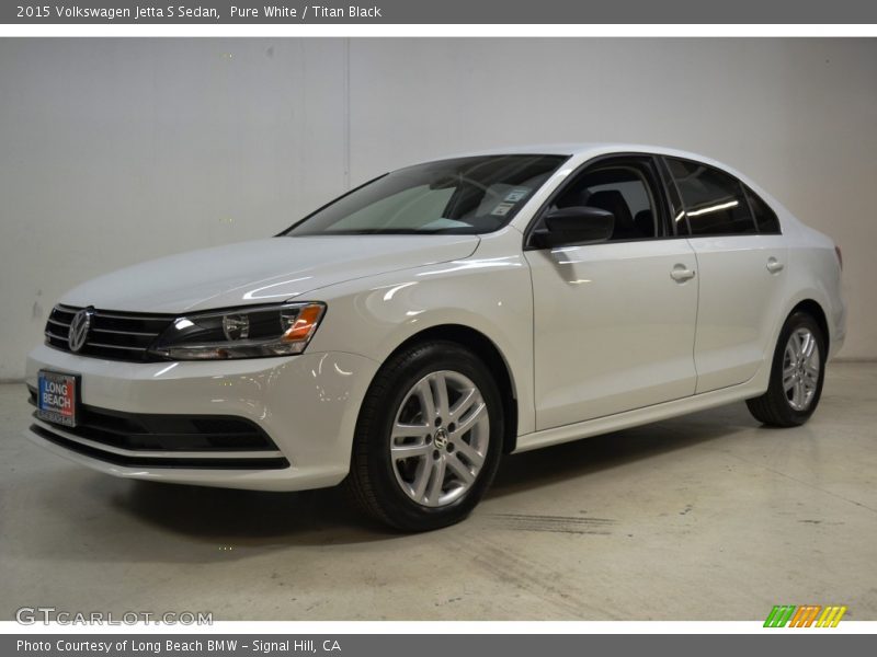 Pure White / Titan Black 2015 Volkswagen Jetta S Sedan