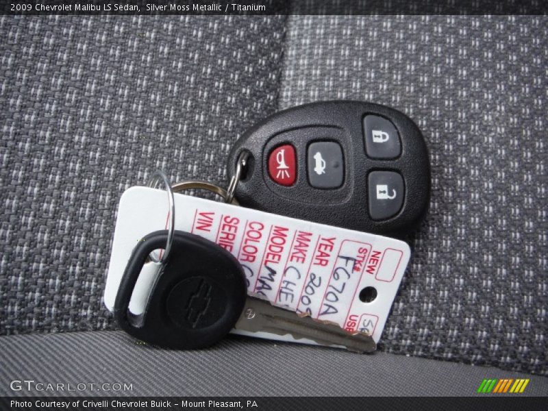 Silver Moss Metallic / Titanium 2009 Chevrolet Malibu LS Sedan