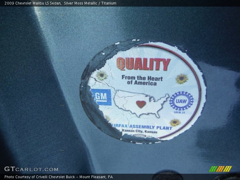Silver Moss Metallic / Titanium 2009 Chevrolet Malibu LS Sedan