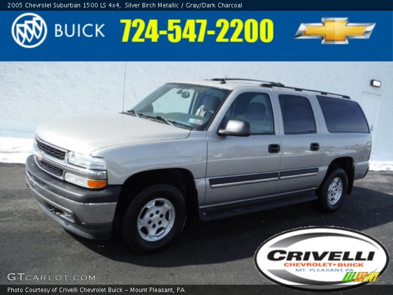 Silver Birch Metallic / Gray/Dark Charcoal 2005 Chevrolet Suburban 1500 LS 4x4