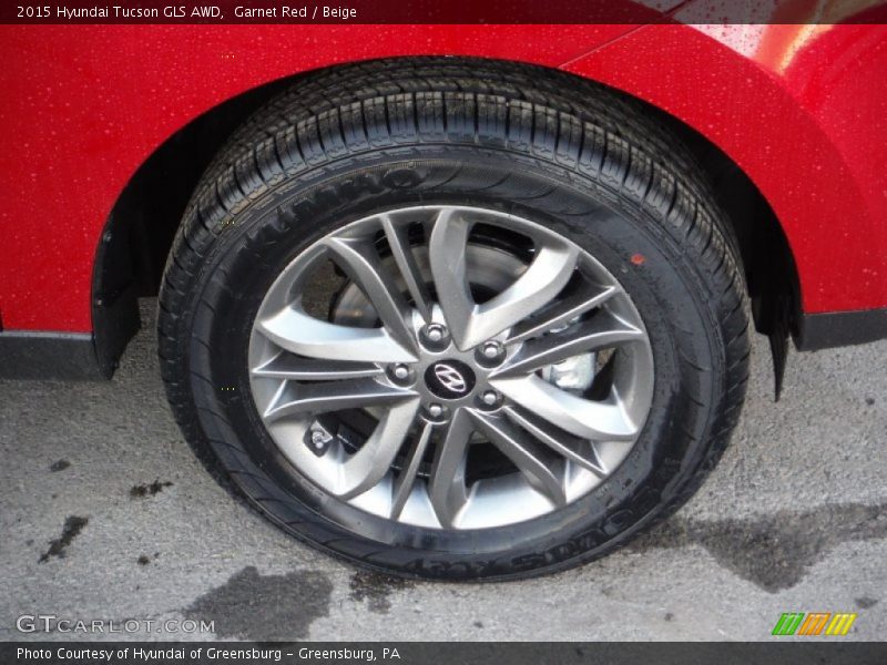 Garnet Red / Beige 2015 Hyundai Tucson GLS AWD