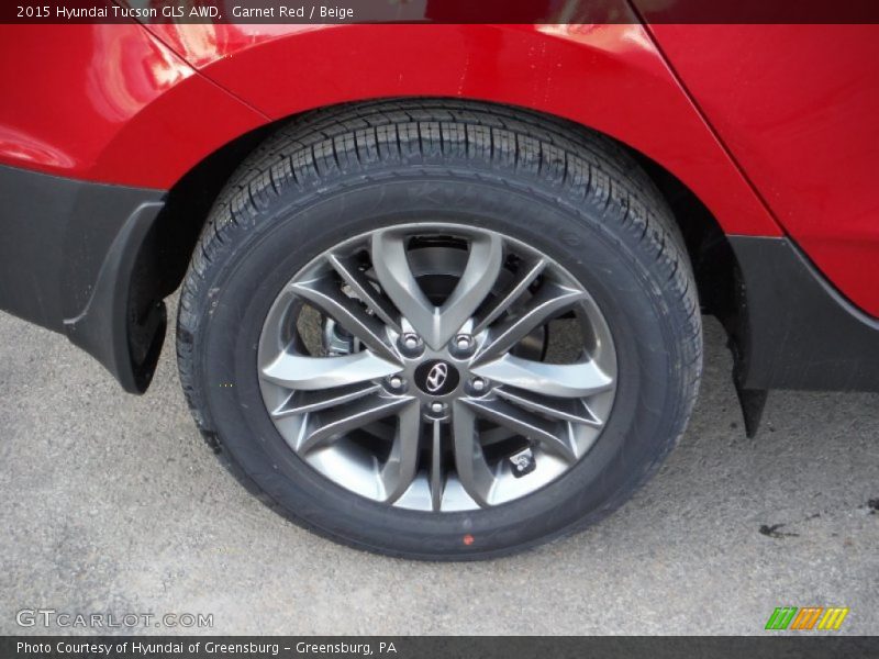 Garnet Red / Beige 2015 Hyundai Tucson GLS AWD