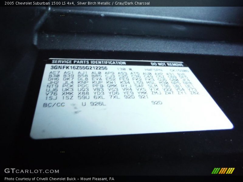 Silver Birch Metallic / Gray/Dark Charcoal 2005 Chevrolet Suburban 1500 LS 4x4