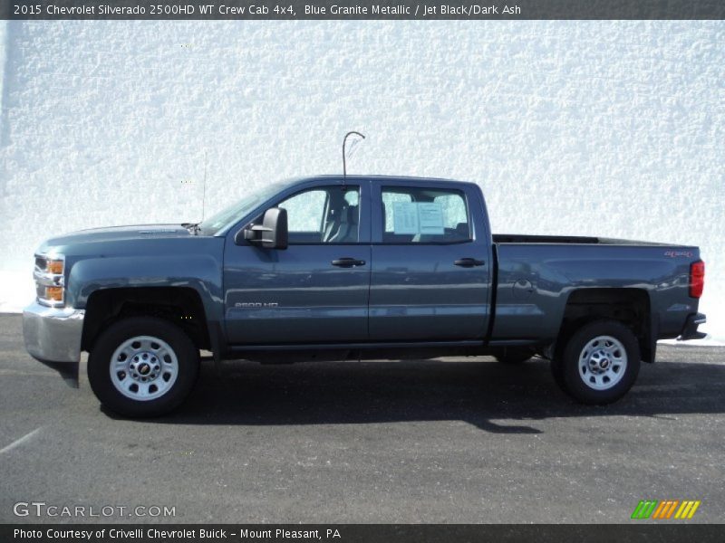 Blue Granite Metallic / Jet Black/Dark Ash 2015 Chevrolet Silverado 2500HD WT Crew Cab 4x4