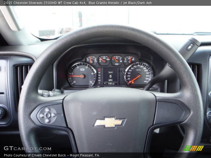 Blue Granite Metallic / Jet Black/Dark Ash 2015 Chevrolet Silverado 2500HD WT Crew Cab 4x4