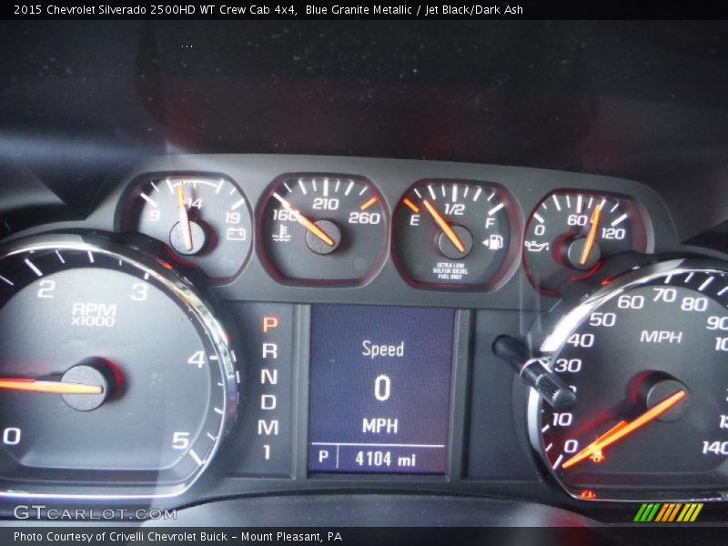 Blue Granite Metallic / Jet Black/Dark Ash 2015 Chevrolet Silverado 2500HD WT Crew Cab 4x4