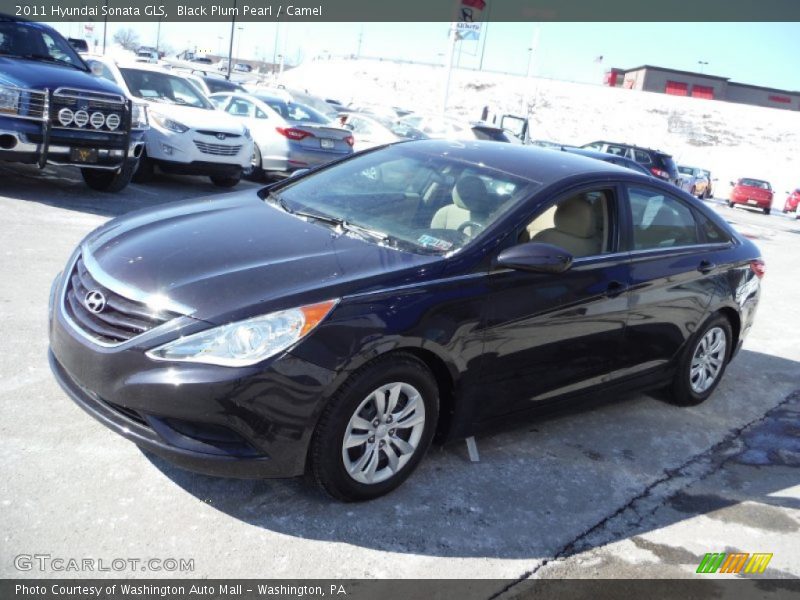 Black Plum Pearl / Camel 2011 Hyundai Sonata GLS