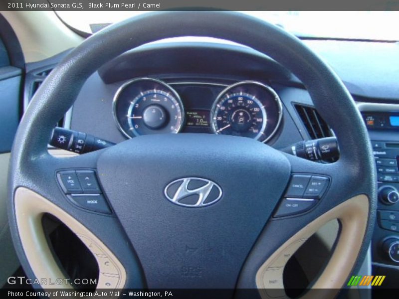 Black Plum Pearl / Camel 2011 Hyundai Sonata GLS