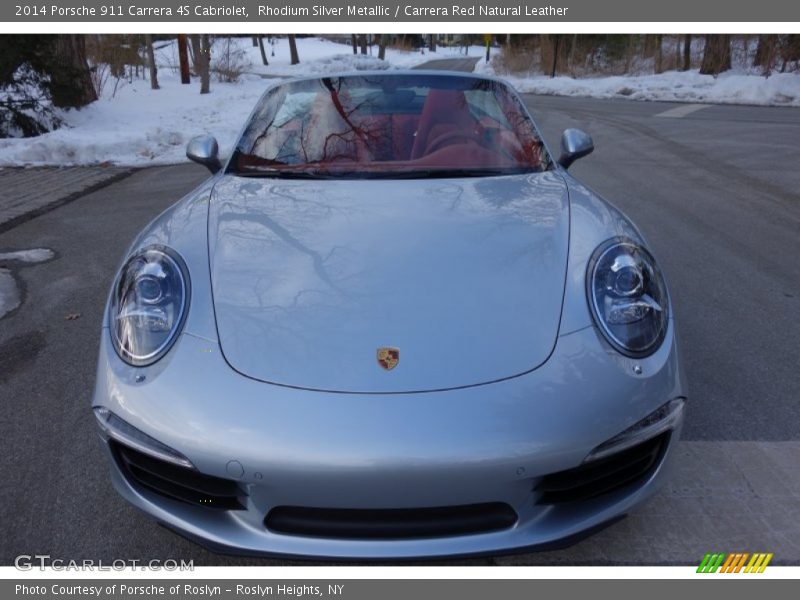 Rhodium Silver Metallic / Carrera Red Natural Leather 2014 Porsche 911 Carrera 4S Cabriolet