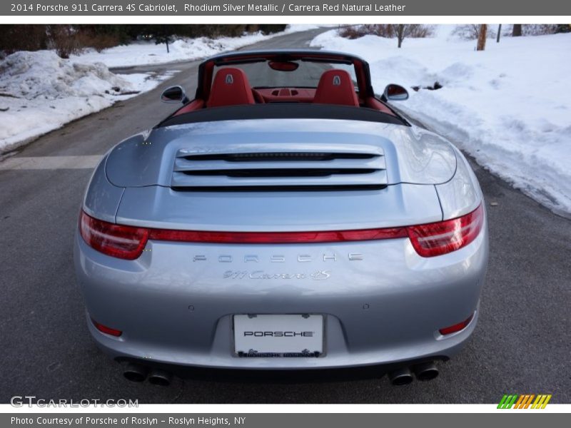 Rhodium Silver Metallic / Carrera Red Natural Leather 2014 Porsche 911 Carrera 4S Cabriolet