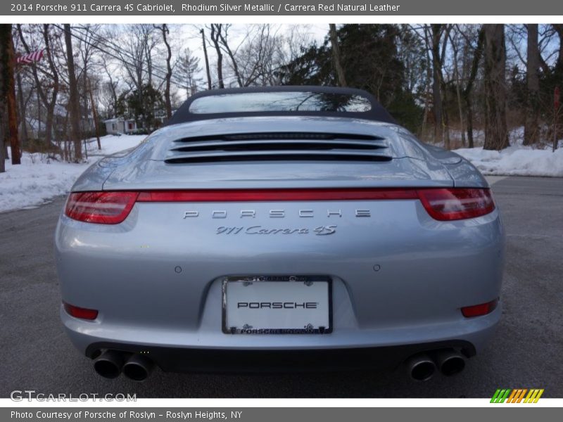 Rhodium Silver Metallic / Carrera Red Natural Leather 2014 Porsche 911 Carrera 4S Cabriolet