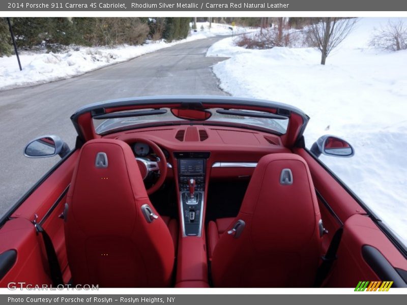 Rhodium Silver Metallic / Carrera Red Natural Leather 2014 Porsche 911 Carrera 4S Cabriolet