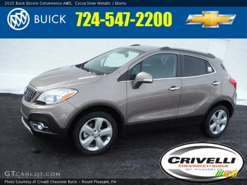 Cocoa Silver Metallic / Ebony 2015 Buick Encore Convenience AWD