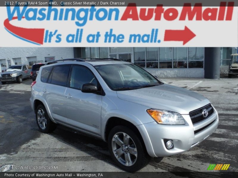 Classic Silver Metallic / Dark Charcoal 2012 Toyota RAV4 Sport 4WD
