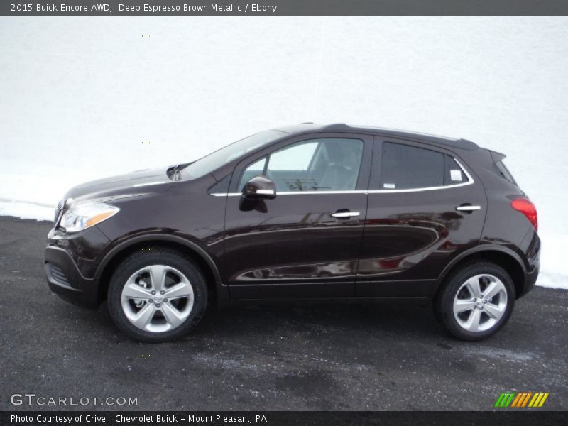 Deep Espresso Brown Metallic / Ebony 2015 Buick Encore AWD
