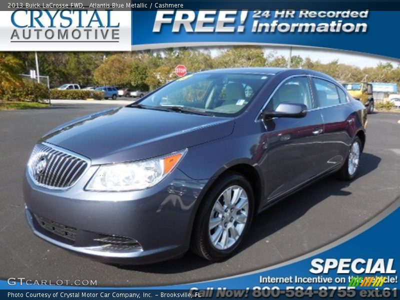 Atlantis Blue Metallic / Cashmere 2013 Buick LaCrosse FWD