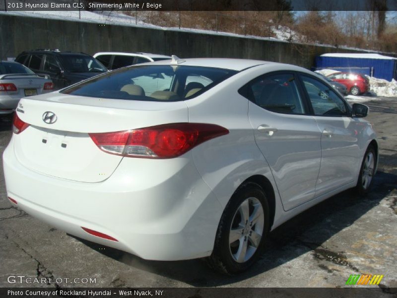 Shimmering White / Beige 2013 Hyundai Elantra GLS