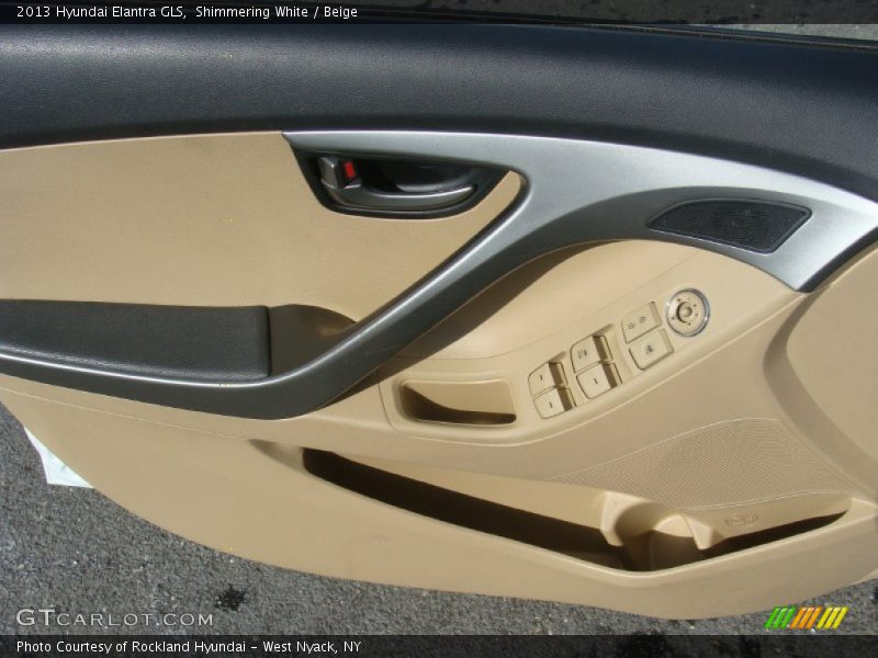 Shimmering White / Beige 2013 Hyundai Elantra GLS