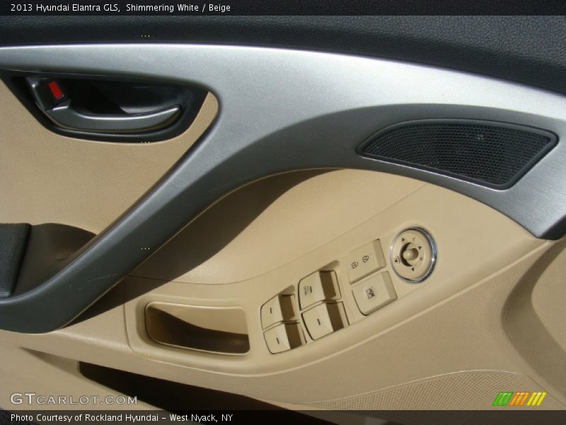 Shimmering White / Beige 2013 Hyundai Elantra GLS