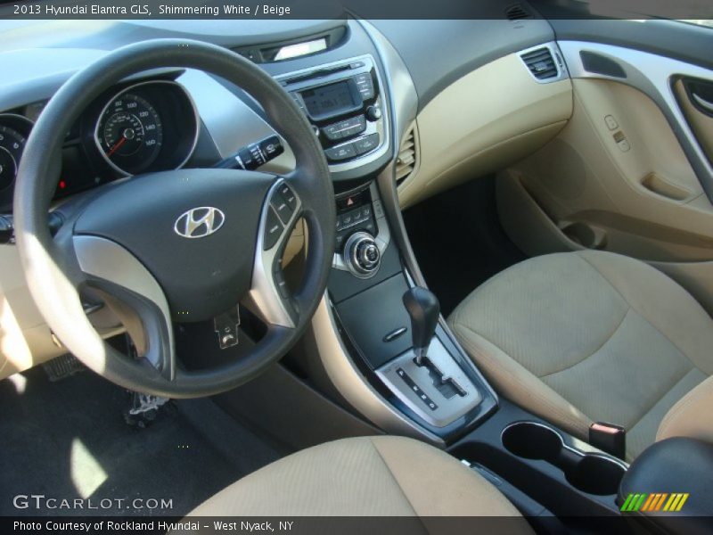 Shimmering White / Beige 2013 Hyundai Elantra GLS