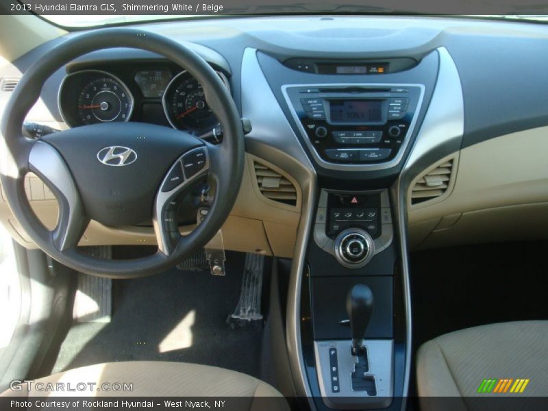 Shimmering White / Beige 2013 Hyundai Elantra GLS