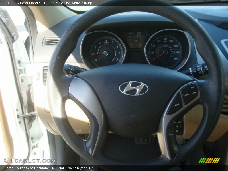 Shimmering White / Beige 2013 Hyundai Elantra GLS