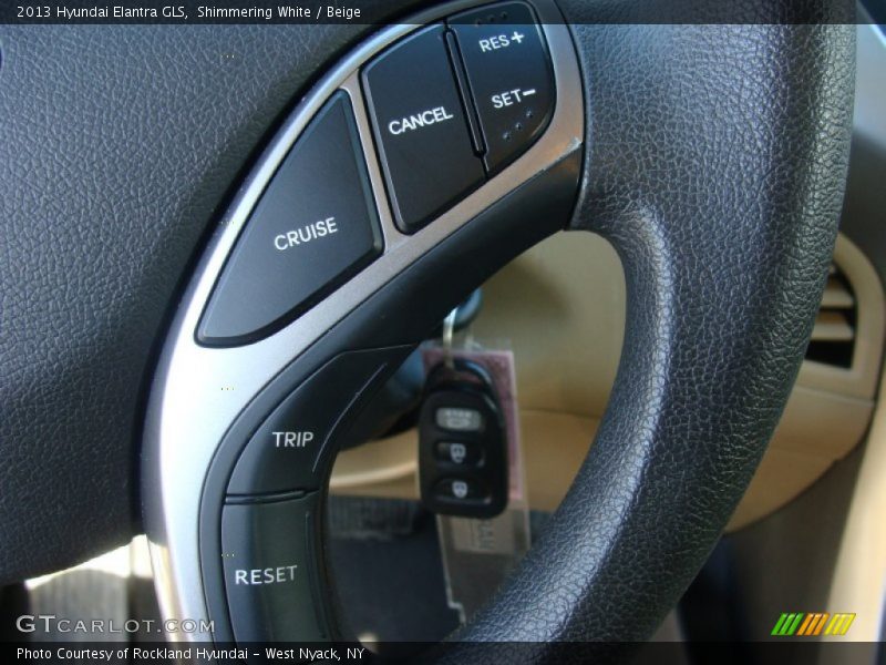 Shimmering White / Beige 2013 Hyundai Elantra GLS