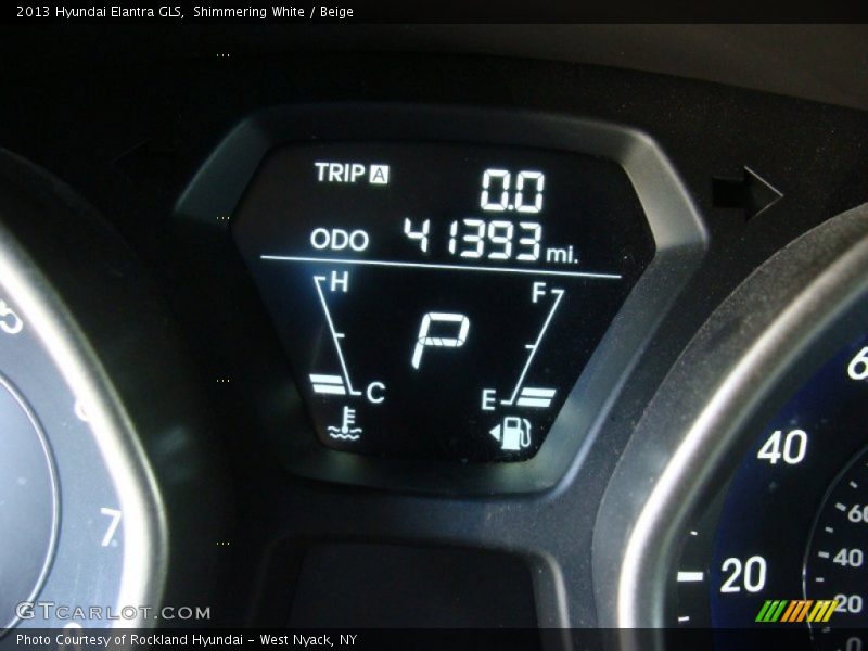 Shimmering White / Beige 2013 Hyundai Elantra GLS