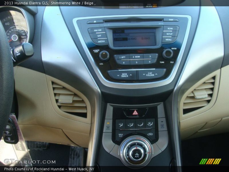 Shimmering White / Beige 2013 Hyundai Elantra GLS