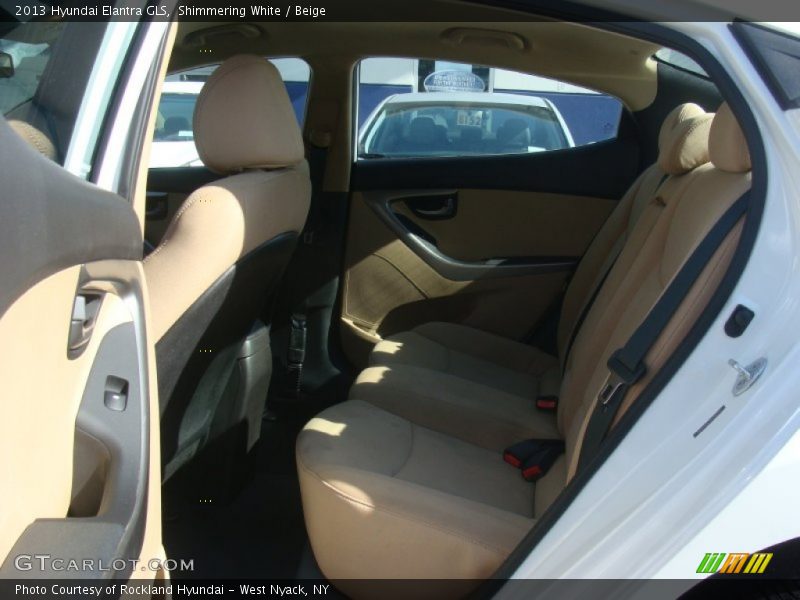 Shimmering White / Beige 2013 Hyundai Elantra GLS