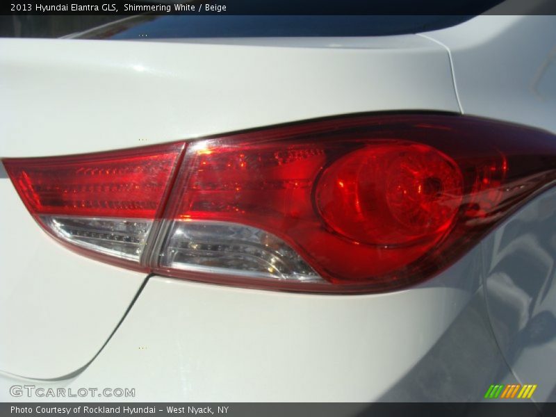 Shimmering White / Beige 2013 Hyundai Elantra GLS