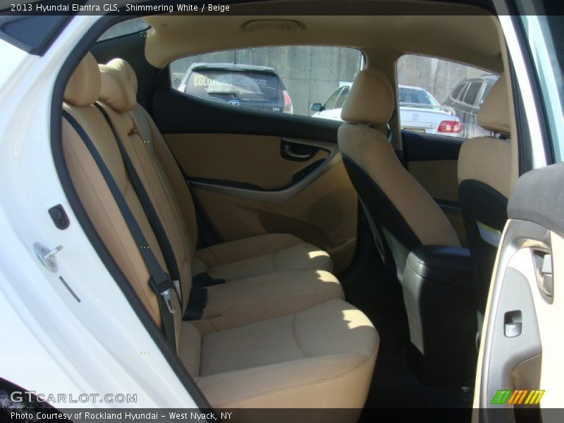 Shimmering White / Beige 2013 Hyundai Elantra GLS