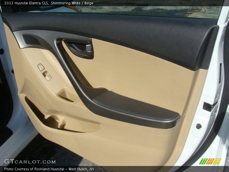 Shimmering White / Beige 2013 Hyundai Elantra GLS
