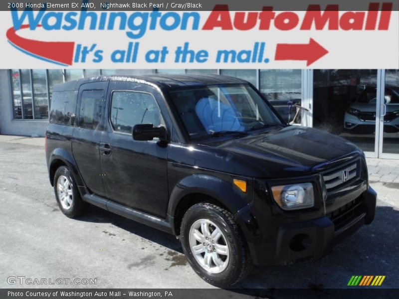 Nighthawk Black Pearl / Gray/Black 2008 Honda Element EX AWD