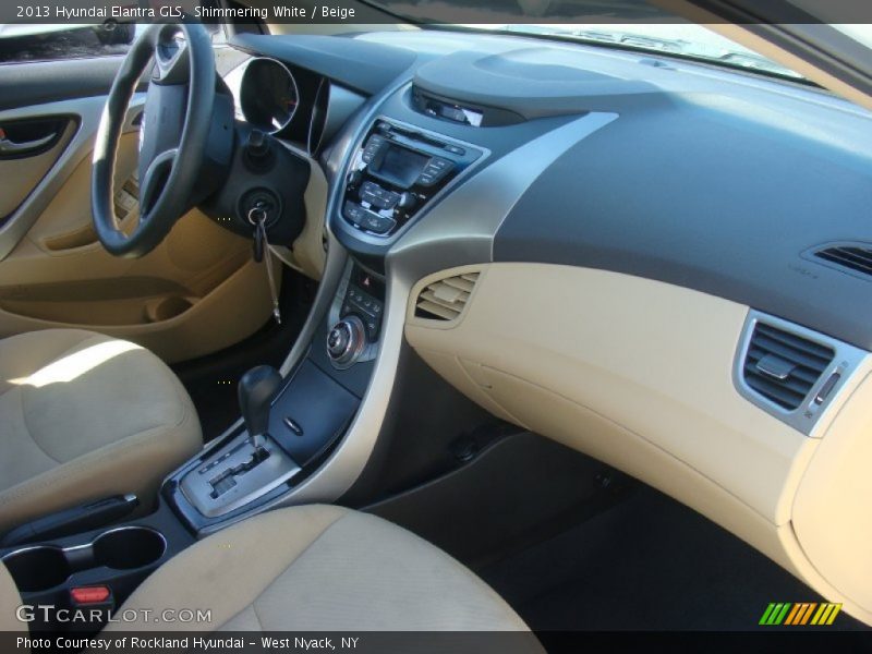 Shimmering White / Beige 2013 Hyundai Elantra GLS
